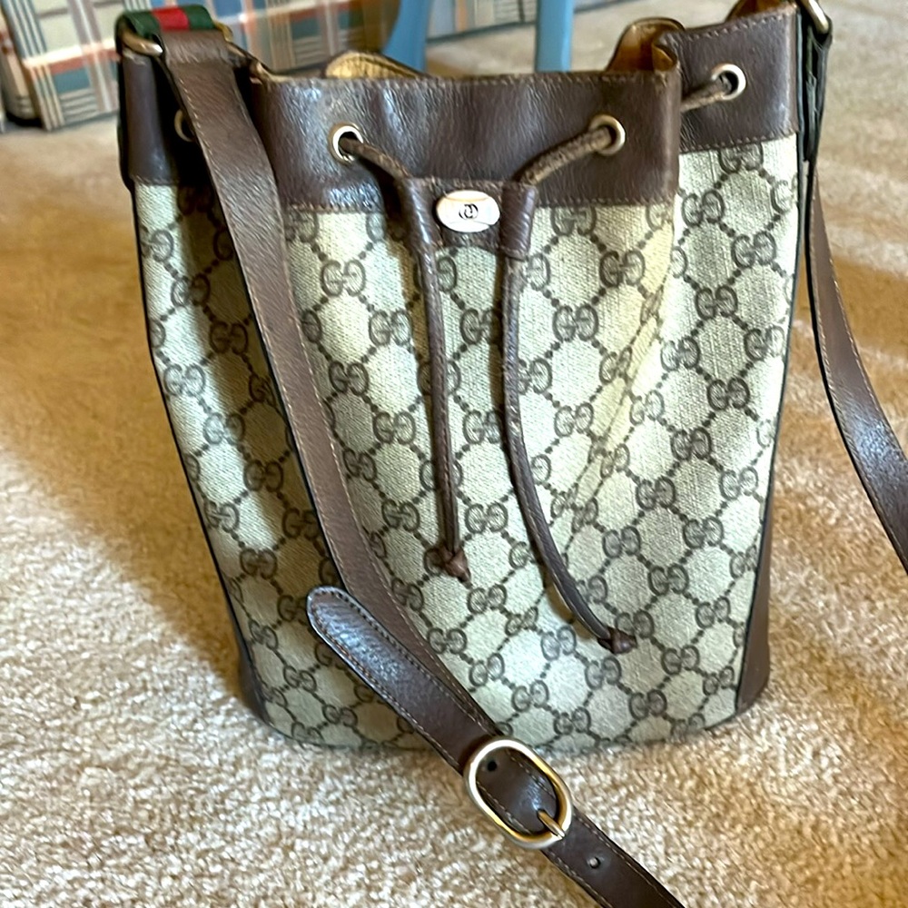 Vintage Gucci monogram Bucket Bag - Picture 2 of 12